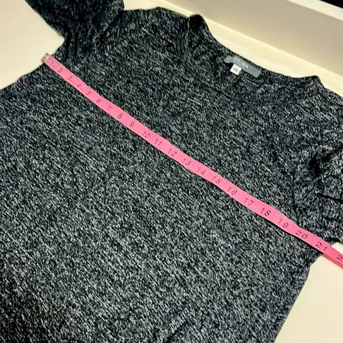 Coin 1804 LA top speckled dark grey 3/4 length sleeves cozy fall top back slit Gray Size 1X