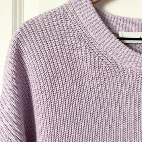 IRO Paris Long Sleeve Waffle Knit Jumper Sweater in Lilac Purple Size Large