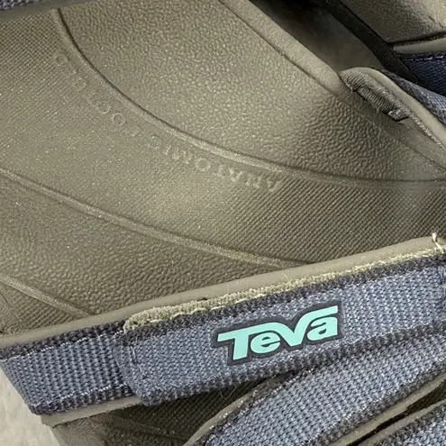 Teva Womens Hiking Sandals Blue Strappy Athletic Outdoor Shoes Size 10