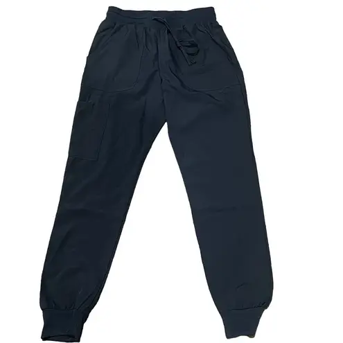 JustScrubs Women's Jogger Pant Medium Black Stretch Ripstop Fabric Cargo Pockets
