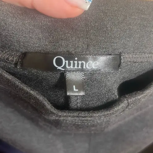 Quince ✨ Ultra-Stretch Ponte Straight Leg Charcoal Sz Large Pants✨