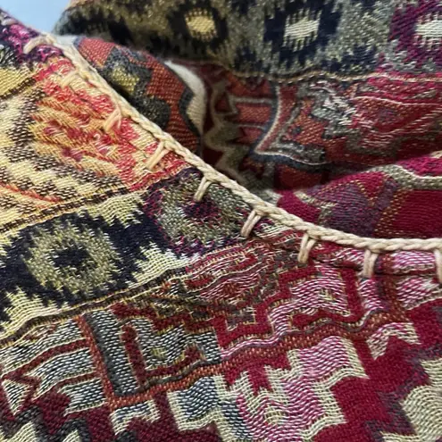 Fringed Moroccan Hippie Boho Festival Blouse M? Southwestern Relaxed Popover Size M