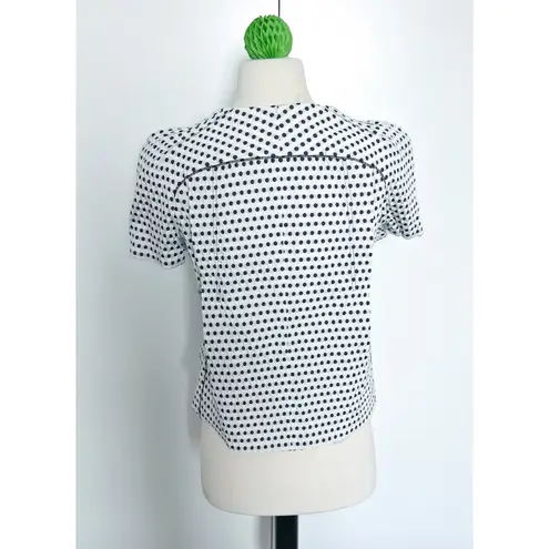 Nina Ricci jacket size 8 40 white black polka dot blazer