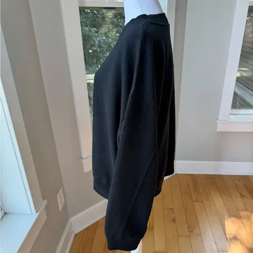 A New Day  Black Crewneck Cropped Oversized Sweatshirt Size XXL