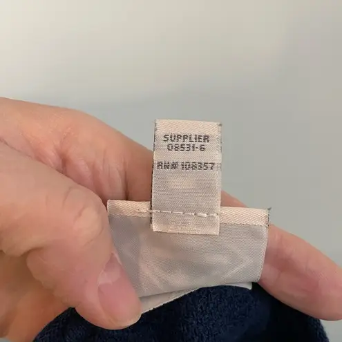 st. john's bay St John’s Bay Navy and Yellow Striped Sweater Size XXL‎