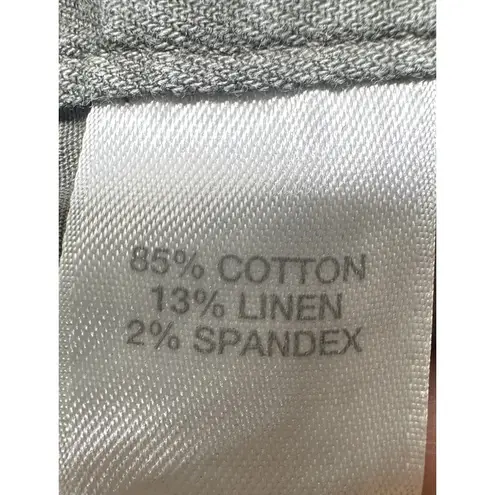 J Jill Shorts 8 Womens Regular Size Green Linen Blend Chino Pockets Stretch Logo