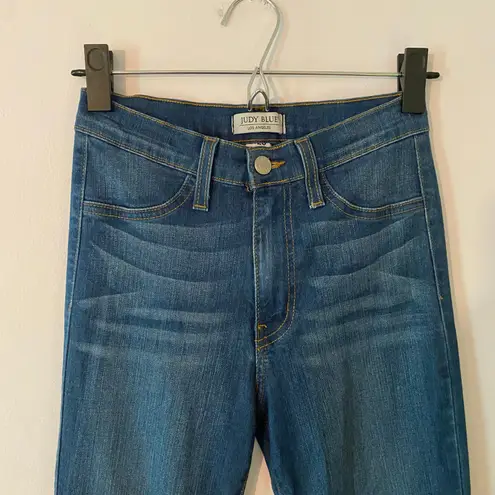 Judy Blue Super Flare Frayed Jeans Boho Retro Bohemian Women's size 3 / 26