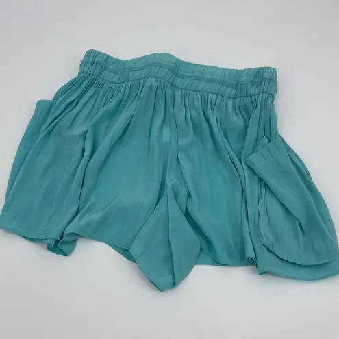 Ramy Brook Austin Drawstring Shorts Mini in Aqua Pull On Size XS