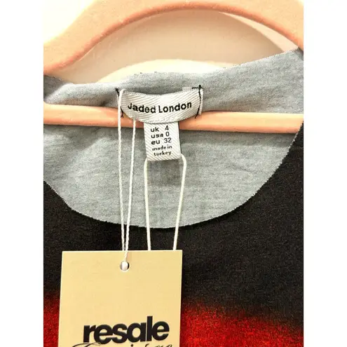 Jaded London NWT Slinky Flame Lips Sleeveless Tank Top Black/Red Women's Size 0