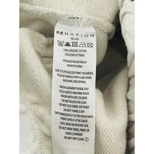 P.E Nation Gray Logo Sweatpants Organic Cotton Size Large