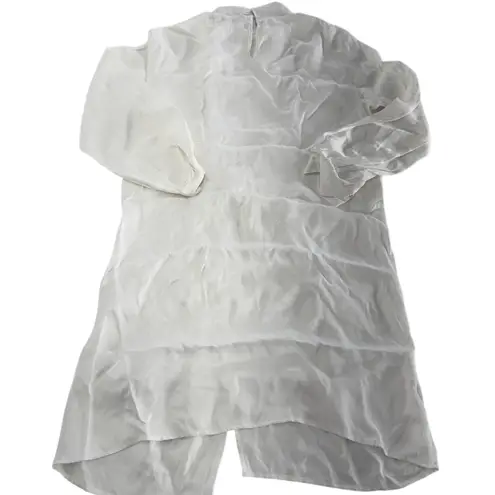 ZARA  Dress Womens Small White Tunic High Neck Ruched Mini Elegant‎