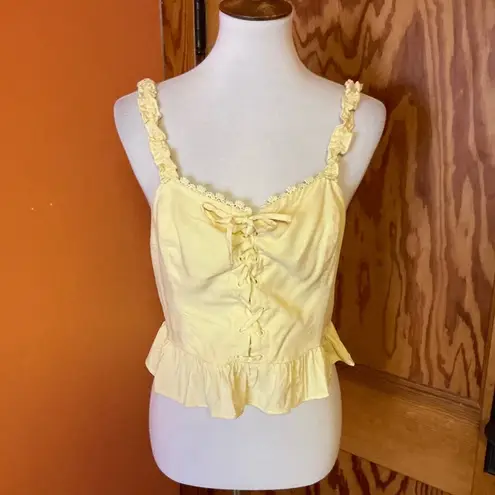 Urban Outfitters yellow feminine tank top