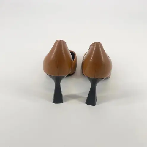 Mango Brown Square Toe Heels