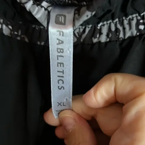 Fabletics  black graphic joggers size XL