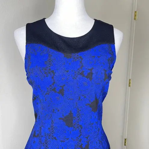 Ali Ro Sapphire Blue Lace Jacquard Sheath Mini Dress Event Date Night Size 6