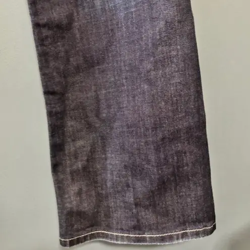 Y2K ReRock Express Jeans Womens 10L Barely Boot 32x34 Whisker Dark Low Rise Blue Size undefined