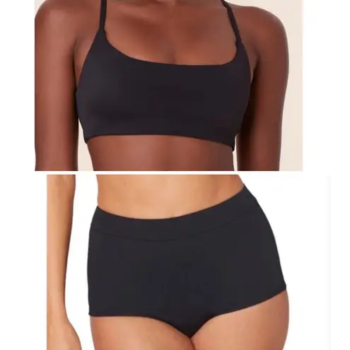 ANDIE Bikini Set Maui Top Shortie Bottom Black Size S NWT/NWOT