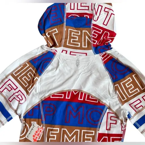 Free People NWT  Dawn To Dusk Printed Hoodie in FPM Combo