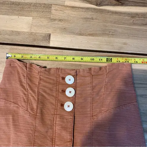 Free People Every Minute Every Hour Terra Cotta Button Down Skirt 6 - Image 2