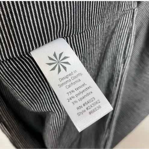 Athleta  nwt Westwood Grey micro Striped Dress M soft stretch