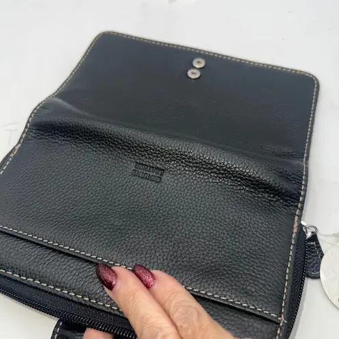 Giani Bernini Black Genuine Leather Softy Core Zip Around Wallet Clutch NWT