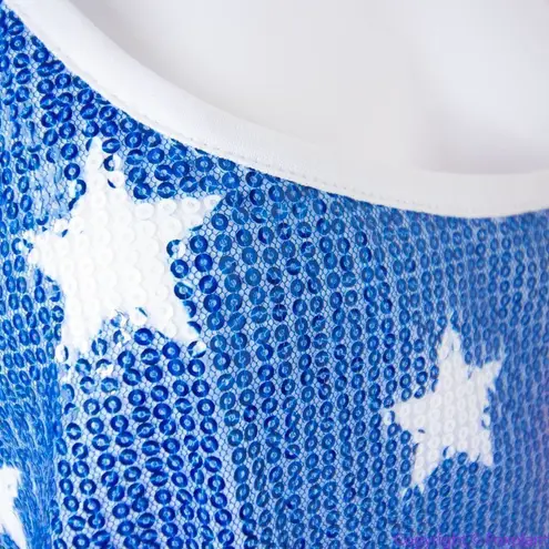 Ashley Stewart NEW Sequin American Flag Scoop Neck Tank, Red, White and Blue, 3X