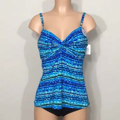 MiracleSuit blue tankini top. 8. NWT