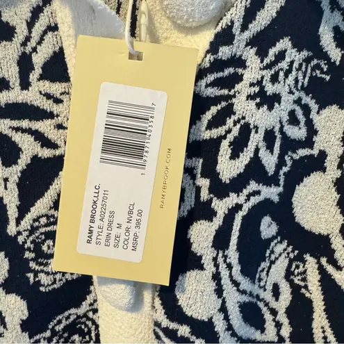 Ramy Brook NWT Erin Knit Printed Collared Blue & Cream Mini Dress | M
