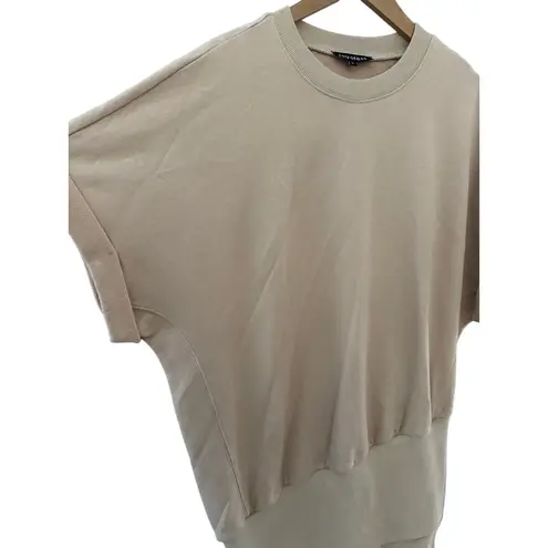 Retrofete Coleen Sweatshirt Mini Dress in Tan Size Large