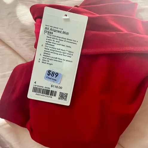 Lululemon NWT  all align midi dress Size 4