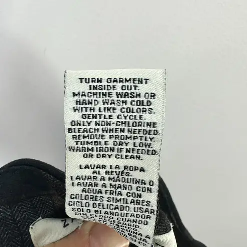 Zac & Rachel Pull On Plaid Pants Womens Large Black Tailored Office Chic Preppy