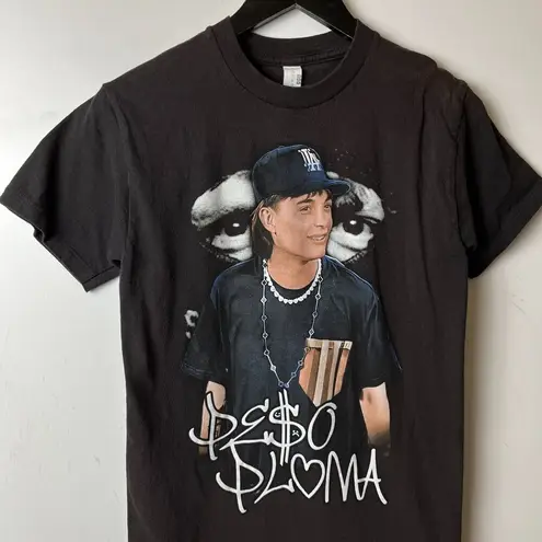 Peso Pluma Rap Tee T Shirt Black Small S Mexican Singer Graphic Cotton Solid