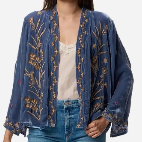 Johnny Was Aria tonal heavily embroidered velvet jacket NWT
