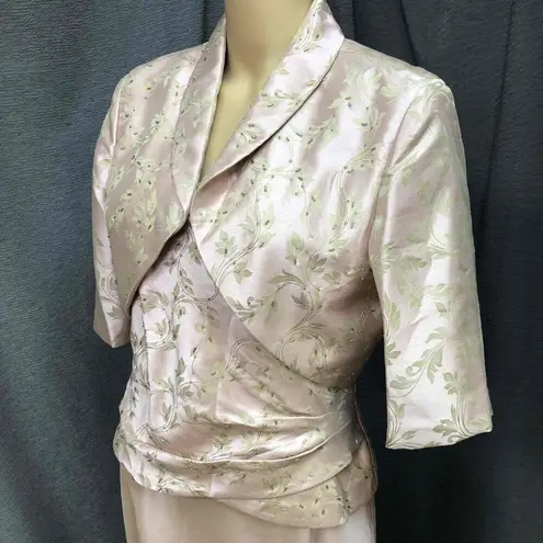 Jessica Howard Peach Evening Gown Spaghetti Strap with Bolero Womens Size 12