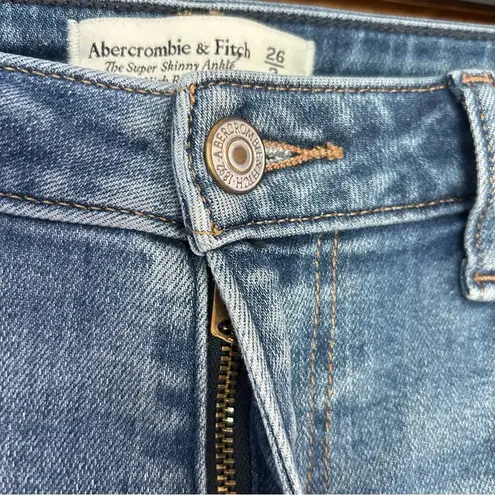 Abercrombie & Fitch The Super Skinny Ankle High Rise Jeans Curve Love 26 2 Long