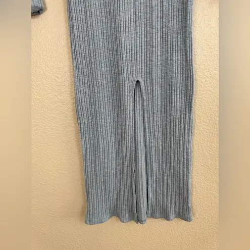 Sophie Rue Jordyn Long Sleeve Rib Midi Sweater Dress in Tranquil Blue size Small