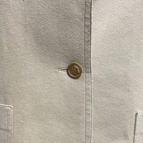 Abe Schrader Vintage Faux Suede Beige Button Gold Size 12