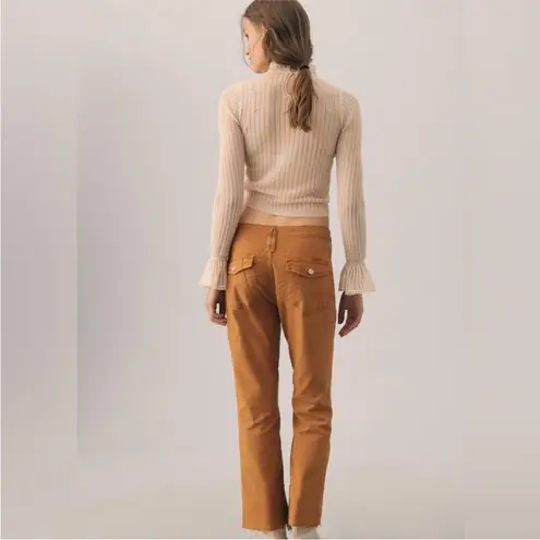 Pilcro Anthropologie The Yaya Crop Flare Pants in Bronze- PLEASE READ