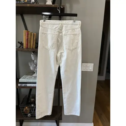 Goldsign Myra Straight Leg High Rise Jean Calla White Womens Size 28