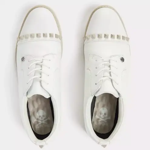 NWT Women’s G/Fore Gallivanter Leather Stud Cap Toe Golf Shoe size 8.5 White