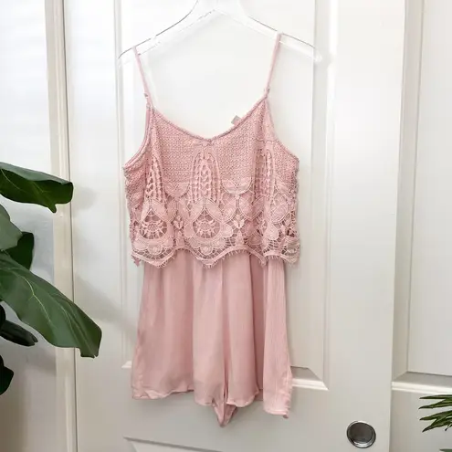 Mossimo Lace Romper Light Pink S
