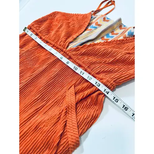 Free People Movement Embroidered Jumpsuit Orange