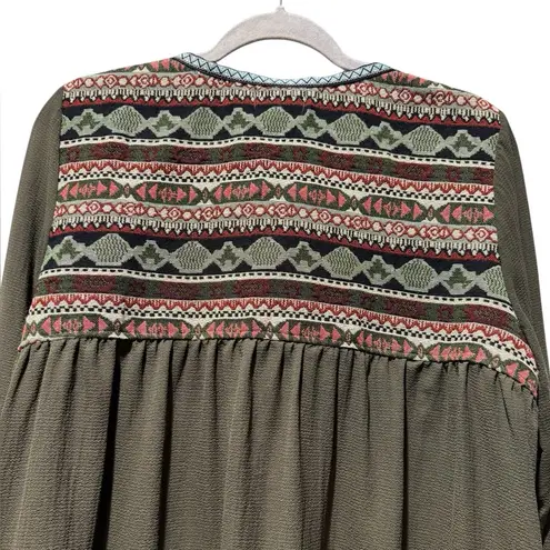 Arianna by Howard’s Sage green Lightweight Jacket with Tapestry Size L/XL Boho