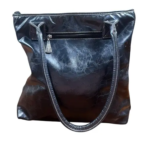 Country Road Purse Black Faux Leather Turquoise Cowgirl Western Rhinestone Studs