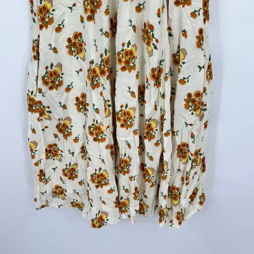 Hot Topic  Sunflower Puff Sleeve short Dress yellow floral cottagecore size large