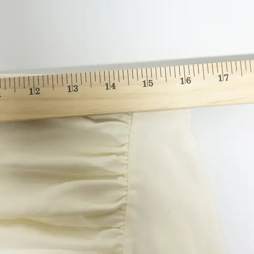 Wilfred Aritzia Womens Career Ruched Side Slit Midi Vespa Skirt Size L Cream