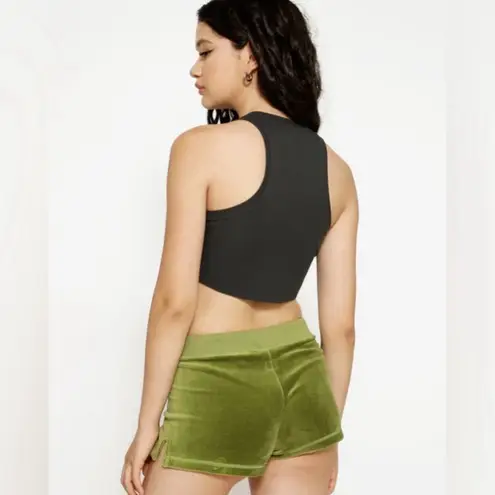 Boys Lie Tank Top One Size Black Bat Ribbed Crop Studded Gothic Y2K Streetwear