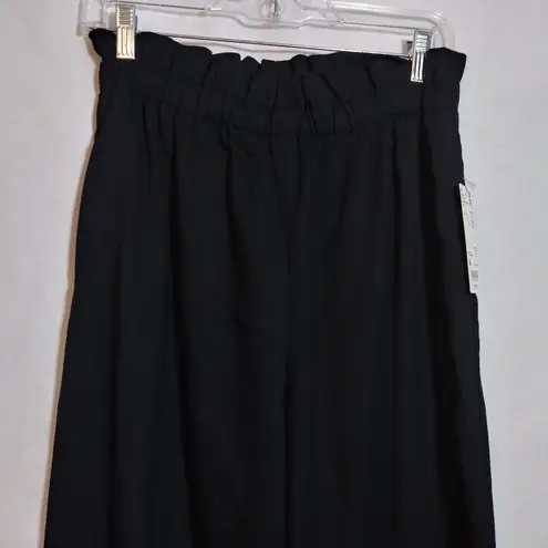 Uniqlo  Navy Blue High waisted Gathered Wide Leg Pants Casual Simple Size M