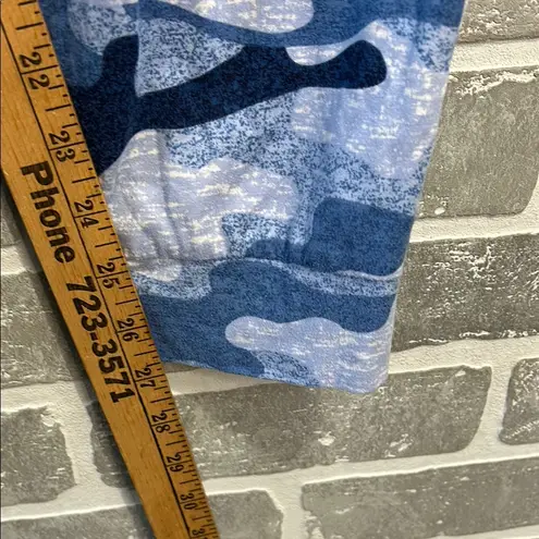 Jane & Bleecker Jane and Bleeker Blue Camo Loungewear Pull On Joggers w/ Pockets Women’s Medium