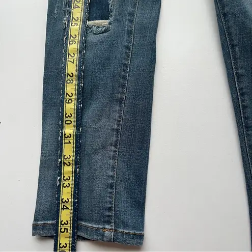 The Limited Dark Blue Distressed Ankle Jeans